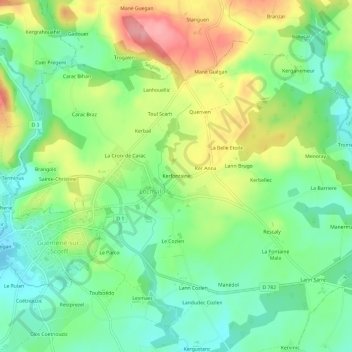 Kerfontaine topographic map, elevation, terrain