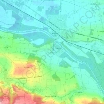 Istighofen topographic map, elevation, terrain