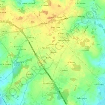La Folette topographic map, elevation, terrain
