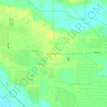 Cunningham topographic map, elevation, terrain