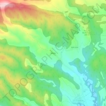 Vilarig topographic map, elevation, terrain