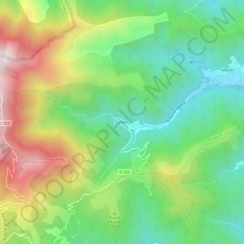 La Valette topographic map, elevation, terrain