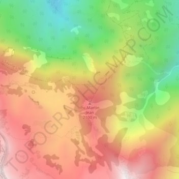 Les Portes de Morgon topographic map, elevation, terrain