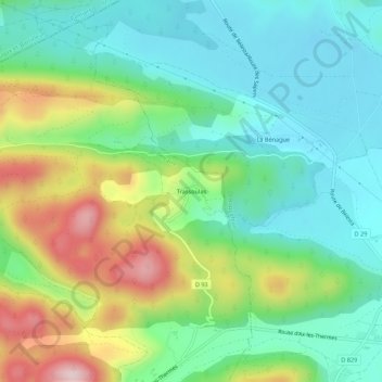 Trassoulas topographic map, elevation, terrain