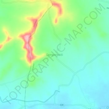 Dongarwadi topographic map, elevation, terrain