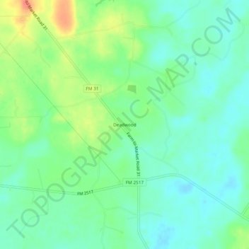 Deadwood topographic map, elevation, terrain