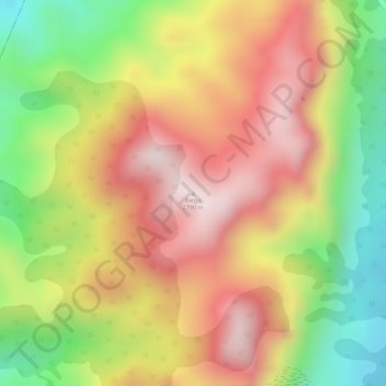 Biega topographic map, elevation, terrain