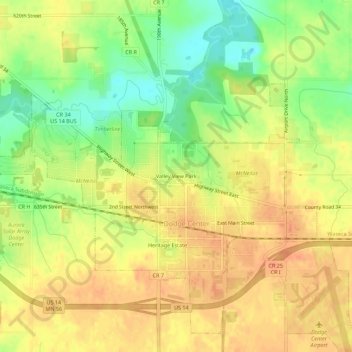 Valley View Park topographic map, elevation, terrain