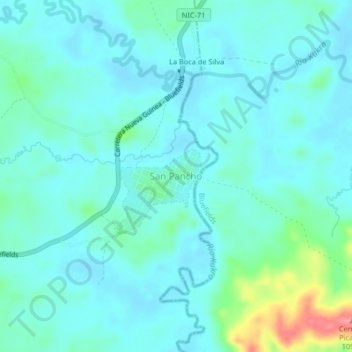 San Pancho topographic map, elevation, terrain