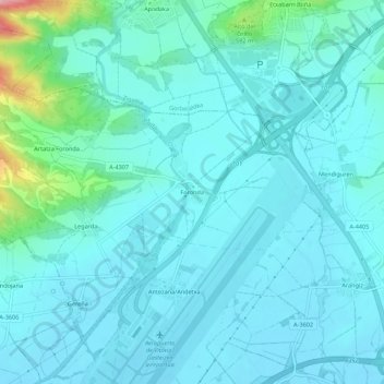 Foronda topographic map, elevation, terrain