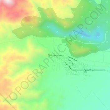 Eagle Mountain topographic map, elevation, terrain