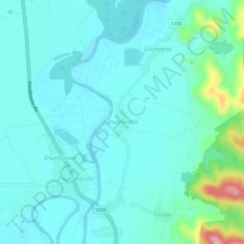 Ban Don Luang topographic map, elevation, terrain