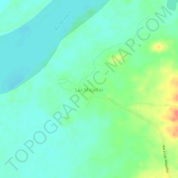 Las Majadas topographic map, elevation, terrain