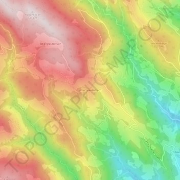 Untergreutschach topographic map, elevation, terrain