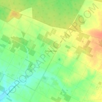 Foros do Trapo topographic map, elevation, terrain