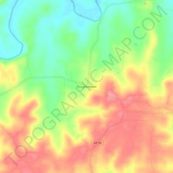 Poughkeepsie topographic map, elevation, terrain