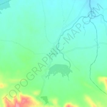 Kunzar topographic map, elevation, terrain