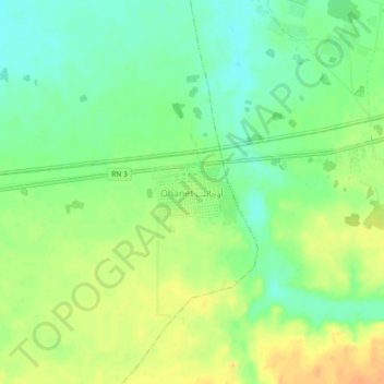 Ohanet topographic map, elevation, terrain