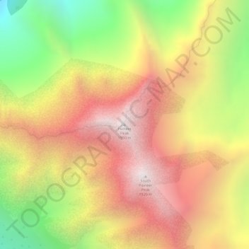 Pioneer Peak topographic map, elevation, terrain