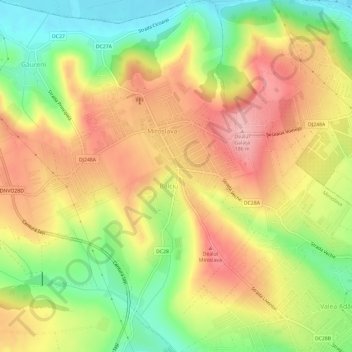 Balciu topographic map, elevation, terrain