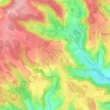 Northend topographic map, elevation, terrain