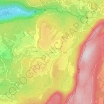 Le Marais topographic map, elevation, terrain