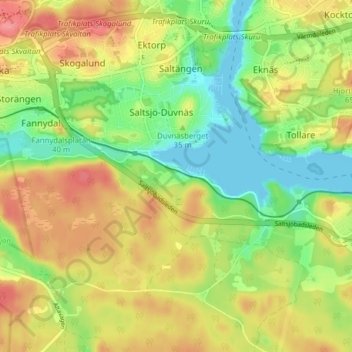 Sågtorp topographic map, elevation, terrain