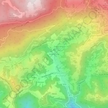 Contrà Pozza topographic map, elevation, terrain