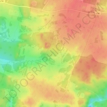 Theier topographic map, elevation, terrain