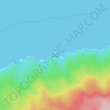 Punta Majagual topographic map, elevation, terrain
