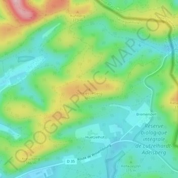Schlüsselberg topographic map, elevation, terrain