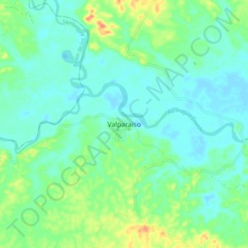Valparaíso topographic map, elevation, terrain