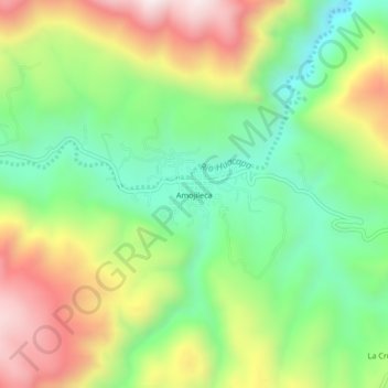 Amojileca topographic map, elevation, terrain