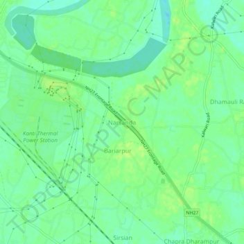 Narsanda topographic map, elevation, terrain