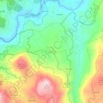 Fataunços topographic map, elevation, terrain