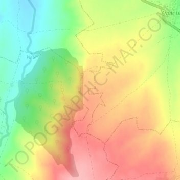 Cristiano topographic map, elevation, terrain