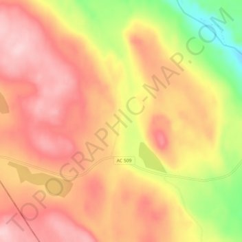 Bergsjö topographic map, elevation, terrain