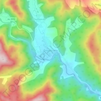 Ban Mae Taman topographic map, elevation, terrain