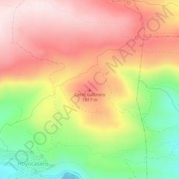 Cerro Gallinero topographic map, elevation, terrain