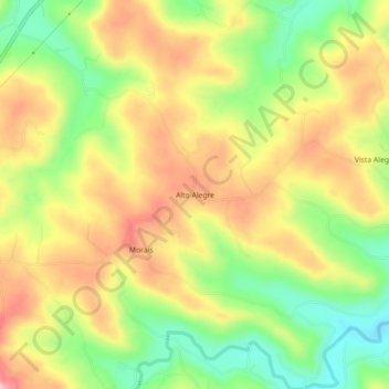 Alto Alegre topographic map, elevation, terrain