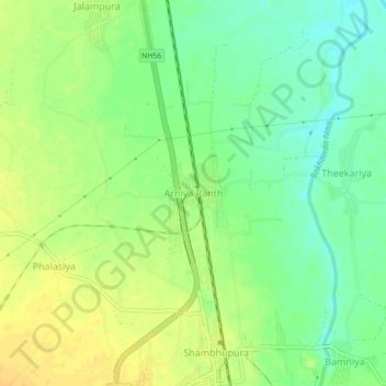Arniya Panth topographic map, elevation, terrain