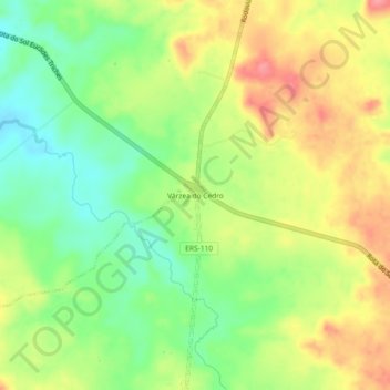 Várzea do Cedro topographic map, elevation, terrain