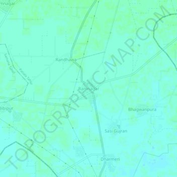 Ramnagar topographic map, elevation, terrain