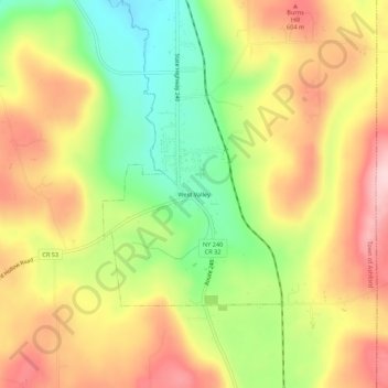 West Valley topographic map, elevation, terrain