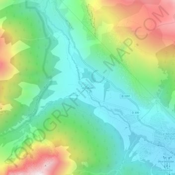 Le Casset topographic map, elevation, terrain