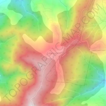 Lolegaon topographic map, elevation, terrain
