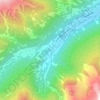 Stavel topographic map, elevation, terrain