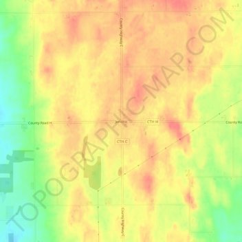 Jericho topographic map, elevation, terrain