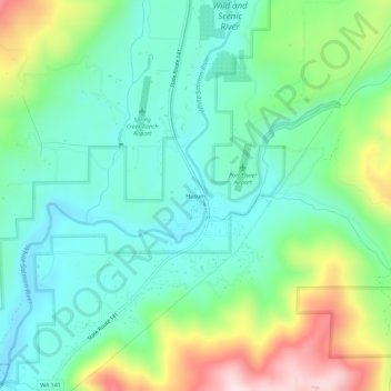 Husum topographic map, elevation, terrain