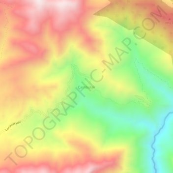 Çambulak topographic map, elevation, terrain